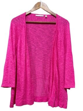 Cyrus Open-Front Pink Lightweight Cardigan